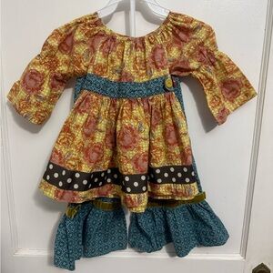 Matilda Jane You and Me Lovely West Palm Peasant Floral Girl's OUTFIT 18 months